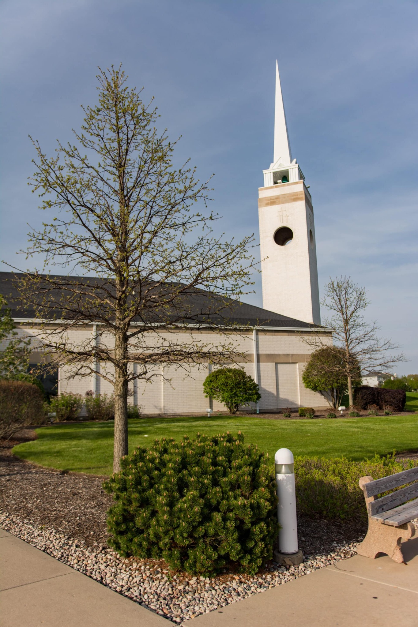Keslinger Campus church building and steeple.